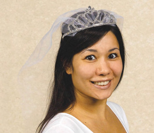 Rhinestone Wedding Tiara with Veil