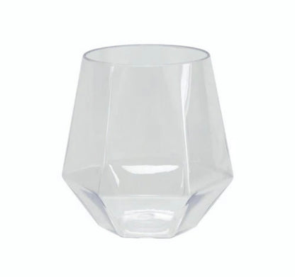 Upscale HEX Clear 12 Oz. Plastic Wine Goblets | 6 Cups