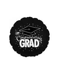 Congrats Grad Black 18" Balloon