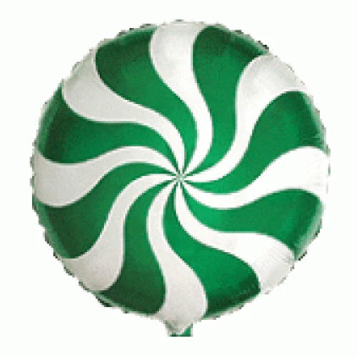 Green/White Swirl Peppermint Balloon