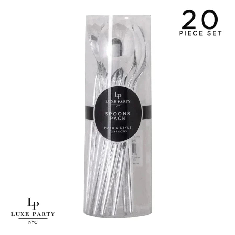 Solid Round Silver Spoons | 20 Pieces