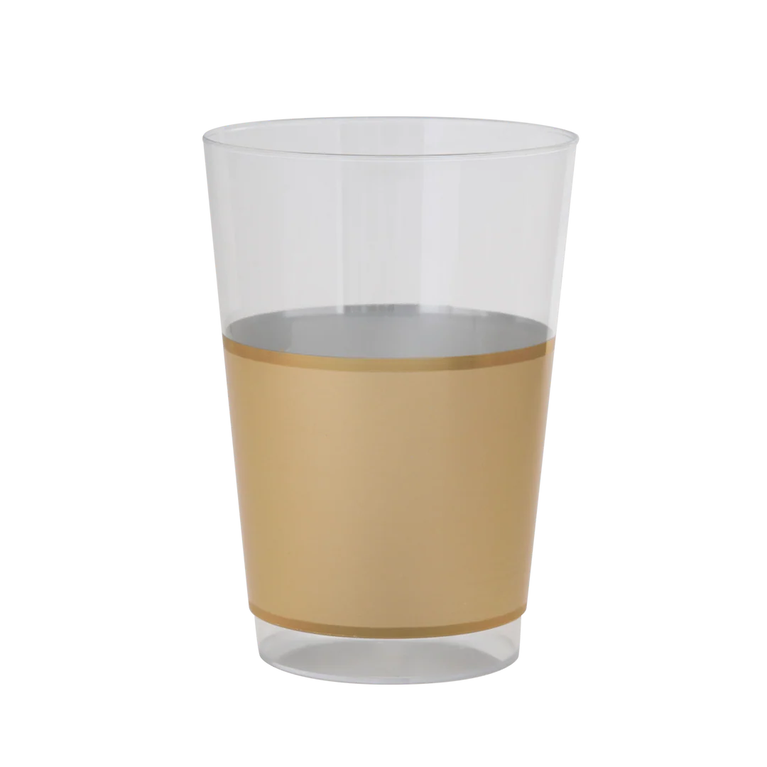 Gold Plastic Cups | 10 Cups