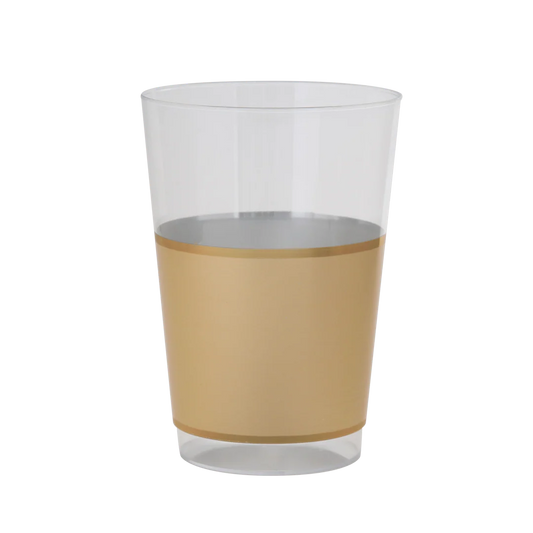 Gold Plastic Cups | 10 Cups