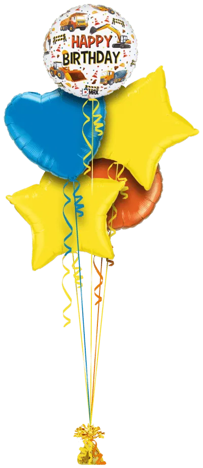 Happy Birthday Construction Simple Bouquet (6pc)