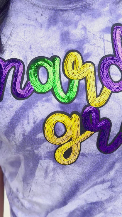 Mardi Gras Tie-Dye Shirt