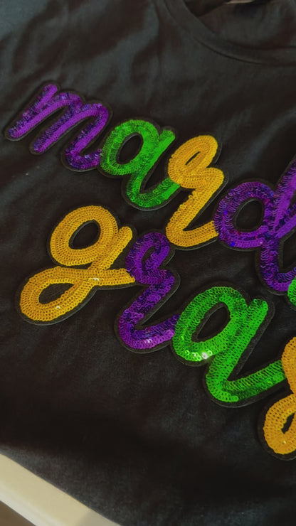 Mardi Gras Shiny Sequence T-Shirt
