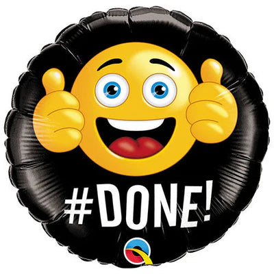 #Done Emoji 18" Balloon