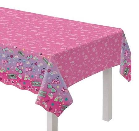 Barbie Dream Together Vibrant Plastic Table Cover - 54" x 96" (1 Piece)