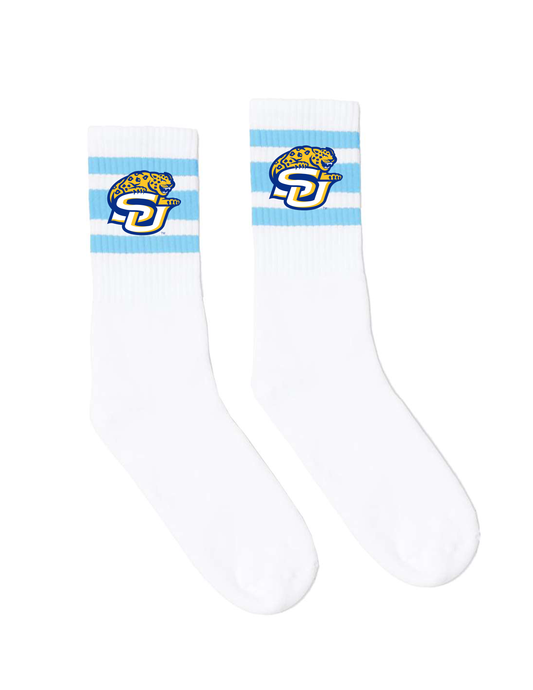 Navy/Carolina Blue SU Jag Socks