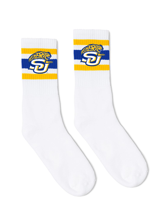 Gold/ Blue SU Jag Socks