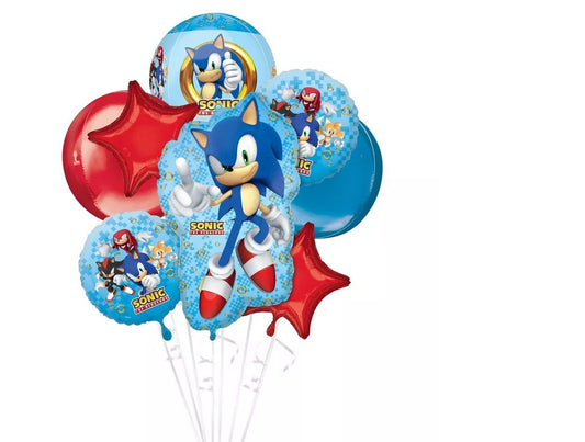 Premium Sonic the Hedgehog 2 Foil Balloon Bouquet, 8pc
