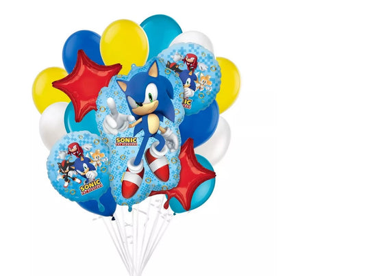 Sonic the Hedgehog 2 Foil & Latex Balloon Bouquet, 17pc