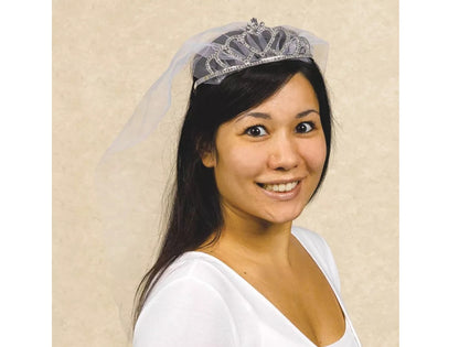 Rhinestone Tiara with Veil