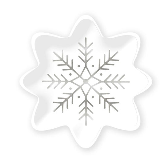White Snowflake Plates