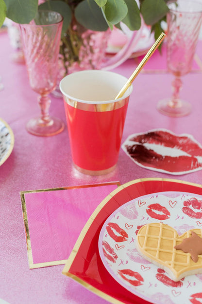 Lip Print Stuck on You Dessert Plates