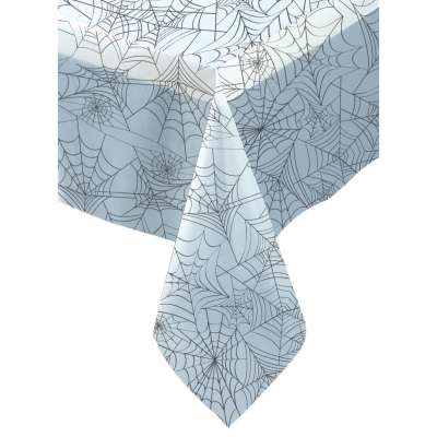 Clear Spider Web Rectangular Plastic Table Cover 54"x108"