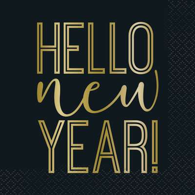 Roaring New Years Beverage Napkins 16ct