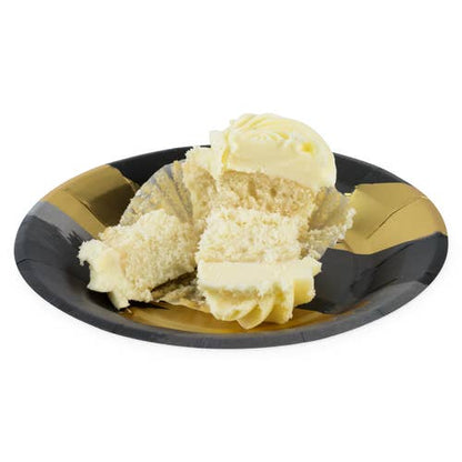 Brushstroke Noir Appetizer Plates