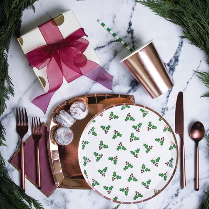 Holly Dinner Plates, Set of (8) 9" Plates*