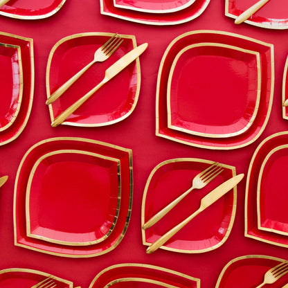 Posh Dinner Plates - Ruby Kiss