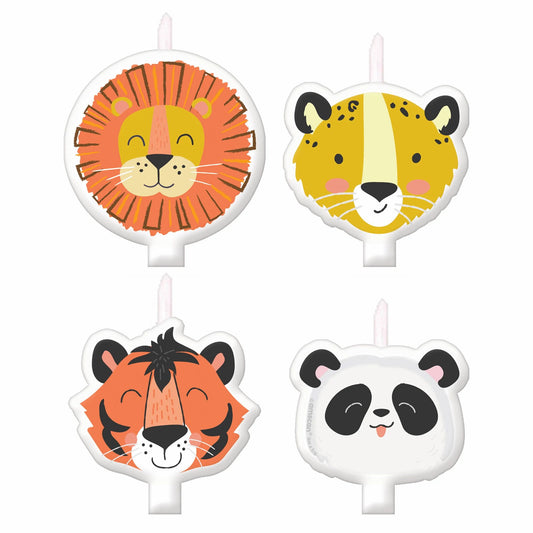 Get Wild Birthday Birthday Candle Set 4 Pack