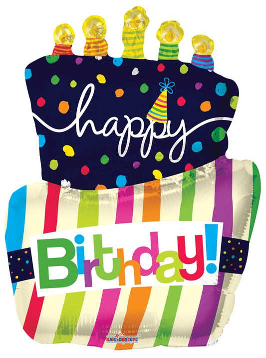 Happy Birthday Funky Cake, 36" Balloon*