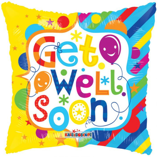 Get Well Soon Square 18'' Balloon