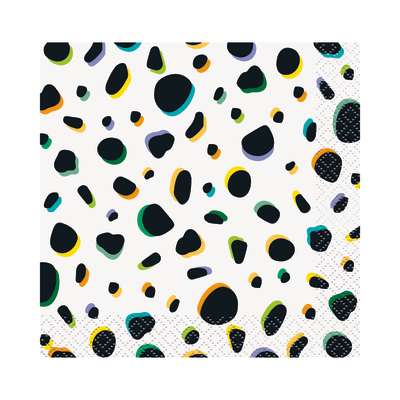 Animal Safari Paper Beverage Napkins, 5 Inch, 16 Count