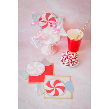 Peppermint Die Cut Napkins Pink or Red*