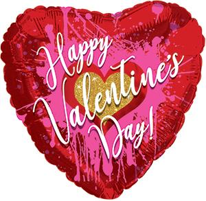 Abstract Valentines Balloon, 18 inch
