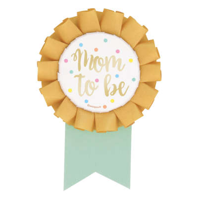 Foil "Mom to Be" Baby Shower Badge