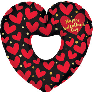 Happy Valentine's Day Red Hearts, 32 inch