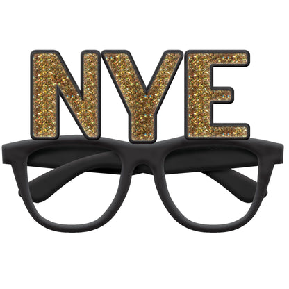 New Year's Eve Gold Glitter Glasses*