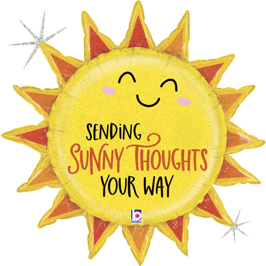 Sunny Thoughts Balloon Holographic 24"