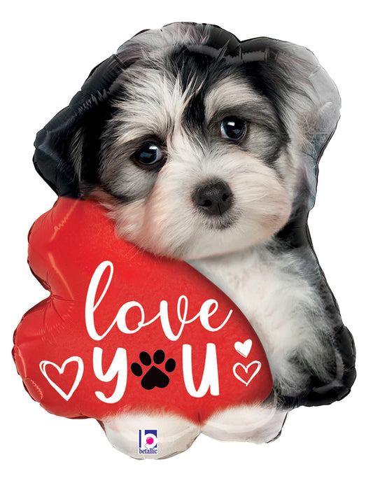 LOVE YOU PUPPY FOIL 31" BALLOON