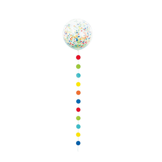 Confetti 24'' Balloon With Colorful Tail Unicorn