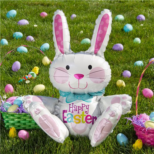 PKGD SITTING BUNNY 24" FOIL BALLOON