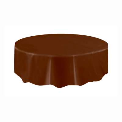 Round Solid Color Plastic 84'' Tablecovers
