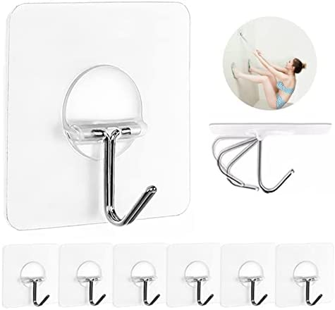 Hooks Adhesive Heavy Duty Sticky Hooks for Hanging 12pk