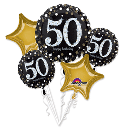 Sparkling 50th Birthday Bouquet 5pc