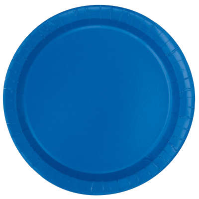 Royal Blue Solid Round 9" Dinner Plates 16ct