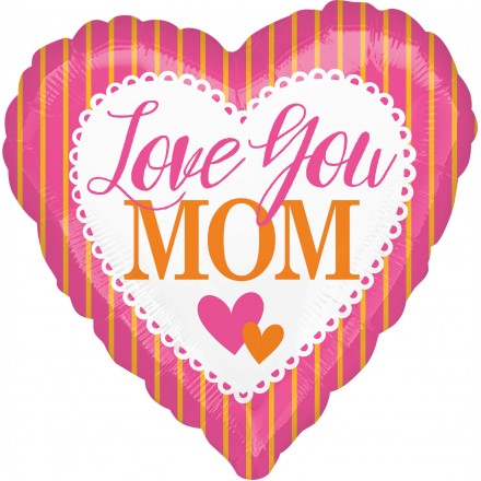 Mothers Day Mom Heart Mylar*