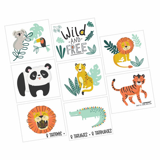 Get Wild Jungle Temporary Tattoos, 8ct