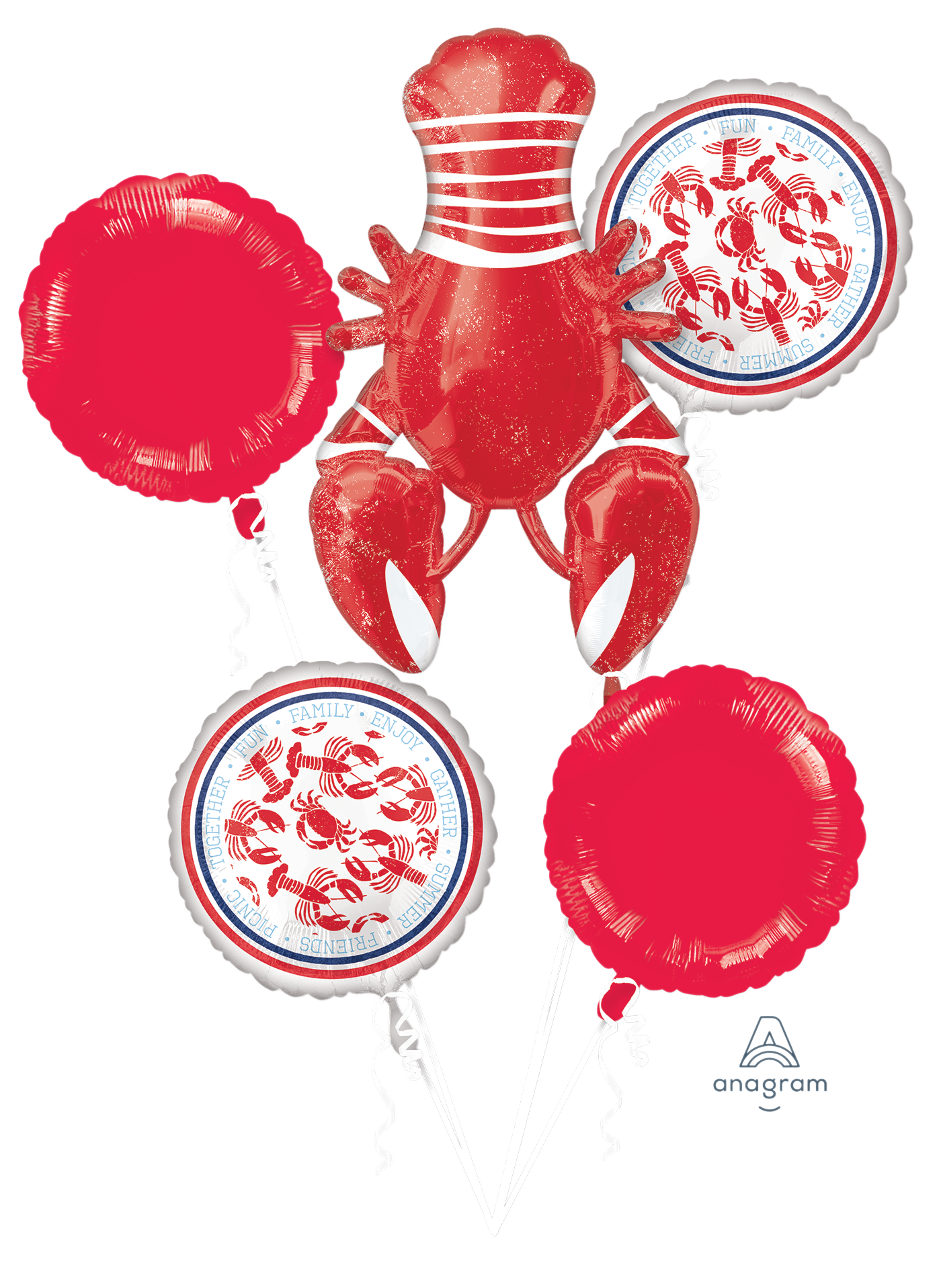 Crawfish Balloon Bouquet 5pc.