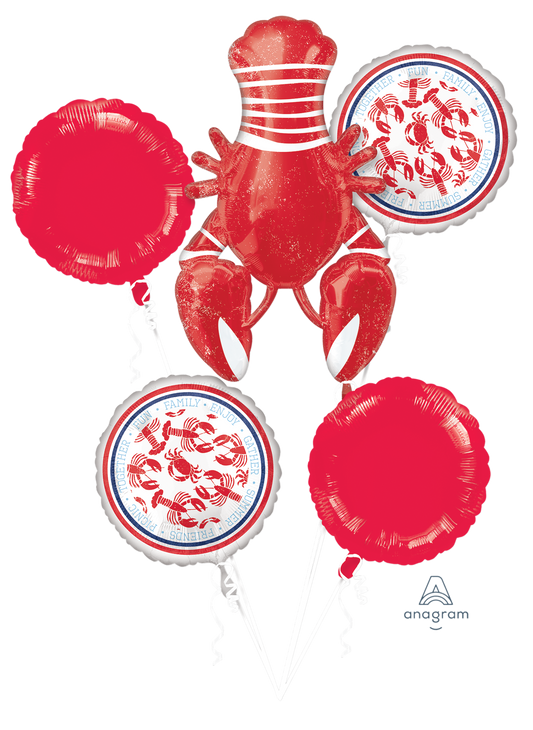 Crawfish Balloon Bouquet 5pc.