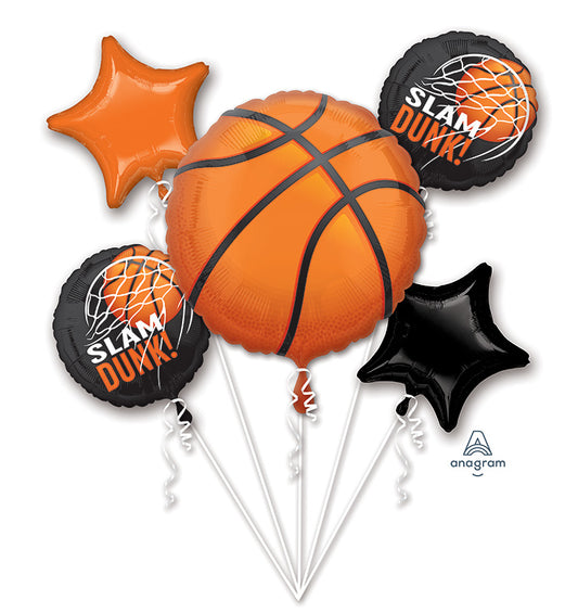 Slam dunk basketball bouquet 5pc.