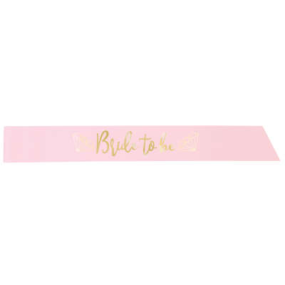 Pink and Gold "Bride to Be" Bachelorette Party Sash