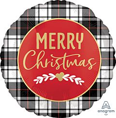 Plaid Christmas, 18” Balloon*