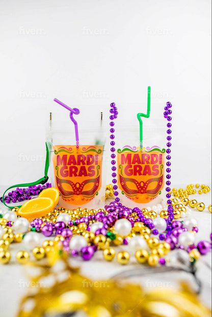 Mardi Gras Wearable Drink Pouch
