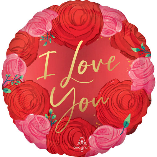 I Love You, Foil Satin Luxe 18 inch